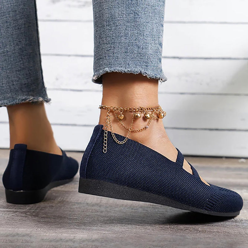 Drune | Flache Slipper Mit Riemen Über Dem Spann Und Flacher Sohle Für Damen