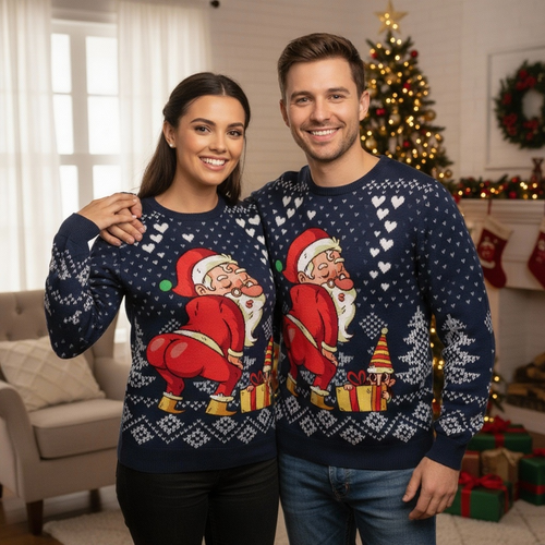 Drune | Softesten Unisex Lustige Weihnachtsmuster Pullover - Hässlicher Ferienparty-Jumper