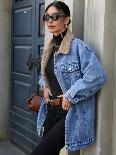 Drune | Denimjacke mit Sherpa-fleecefutter Baumwolle/polyester Warm und Stilvoll