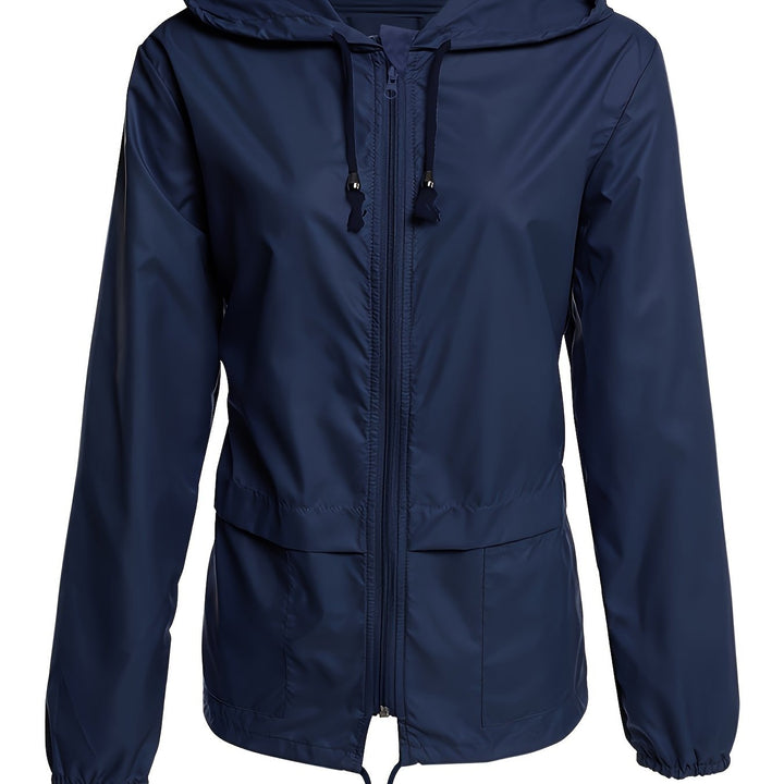 Drune | Glatte Farbige Winddichte Jacke mit Langen Ärmeln