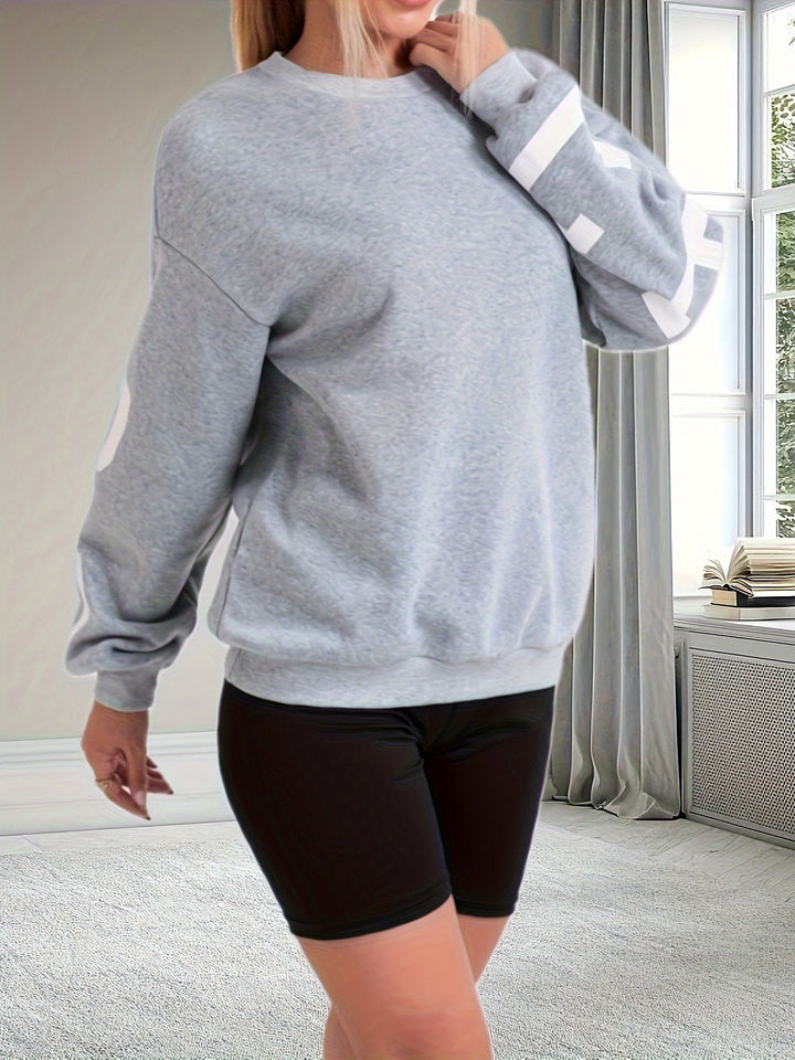 Drune | Langarm Sweatshirt mit Print Baumwolle