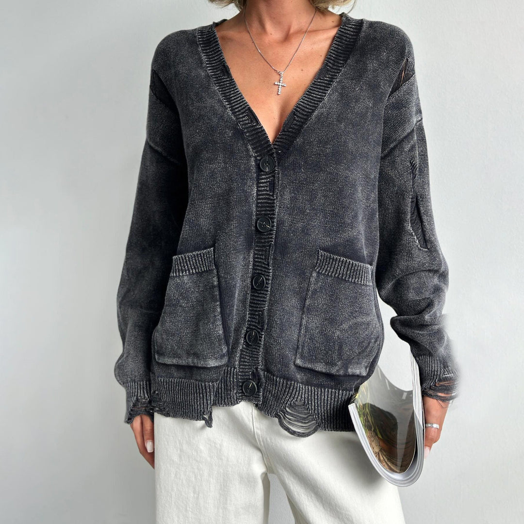 Drune | Ausgewaschene Strickjacke für Damen