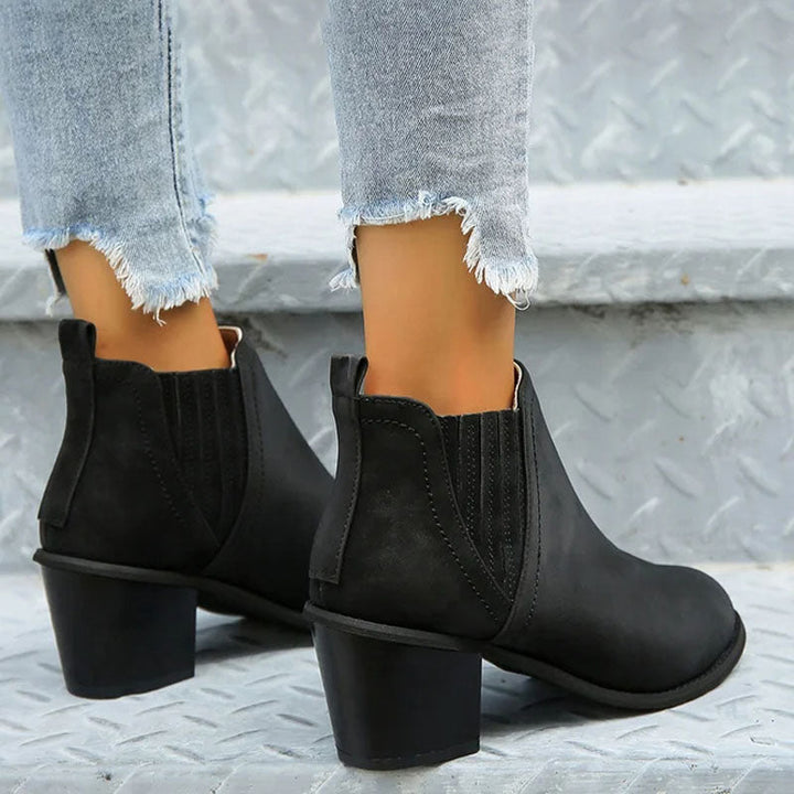 Drune | Vintage Stiefeletten Mit Klobigem Absatz