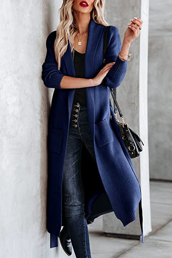 Drune | Krawatten Revers Karten Strickjacke