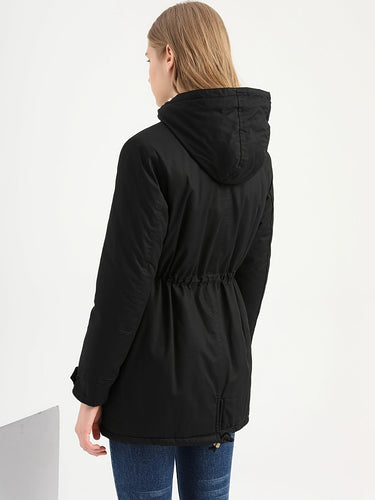 Drune | halblange warme Fleece-Winterjacke für Damen - Perfekt für Drune | Tage