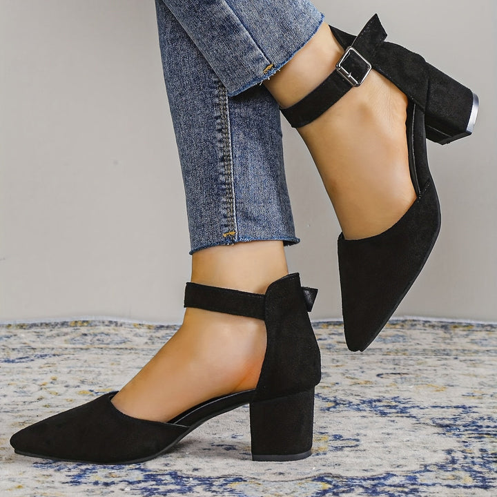 Drune | Damen Sandalen mit Blockabsatz Schnürung, mit Knöchelriemen, Elegant
