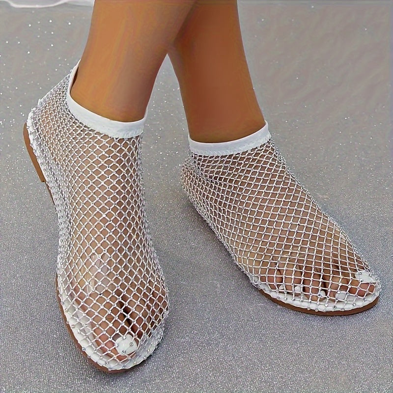 Drune | Konstruktion Strasa, Flache Schuhe, Durchsichtige Sandalen für Den Strand