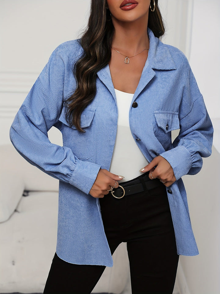 Drune | Weiche Cordjacke Polyester/baumwolle Stilvoller Komfort