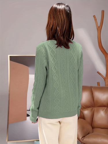 Drune |  Wollstrickpullover mit gemütlichen langen Ärmeln Pullover Damen - Perfekt für Freizeitkleidung