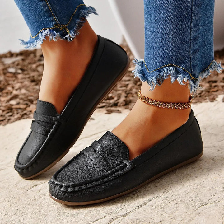Drune | Gommino Flat Crossed Soft Sole Women
