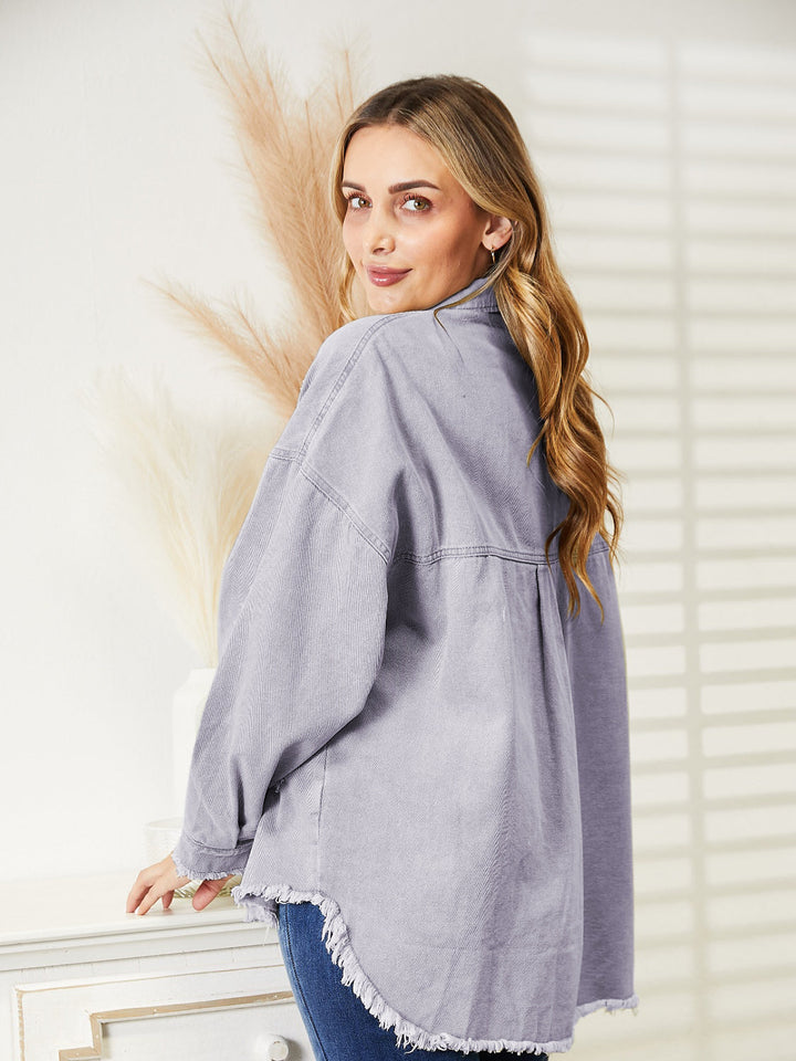 Drune | Zerrissene Rohsaum-Denimjacke