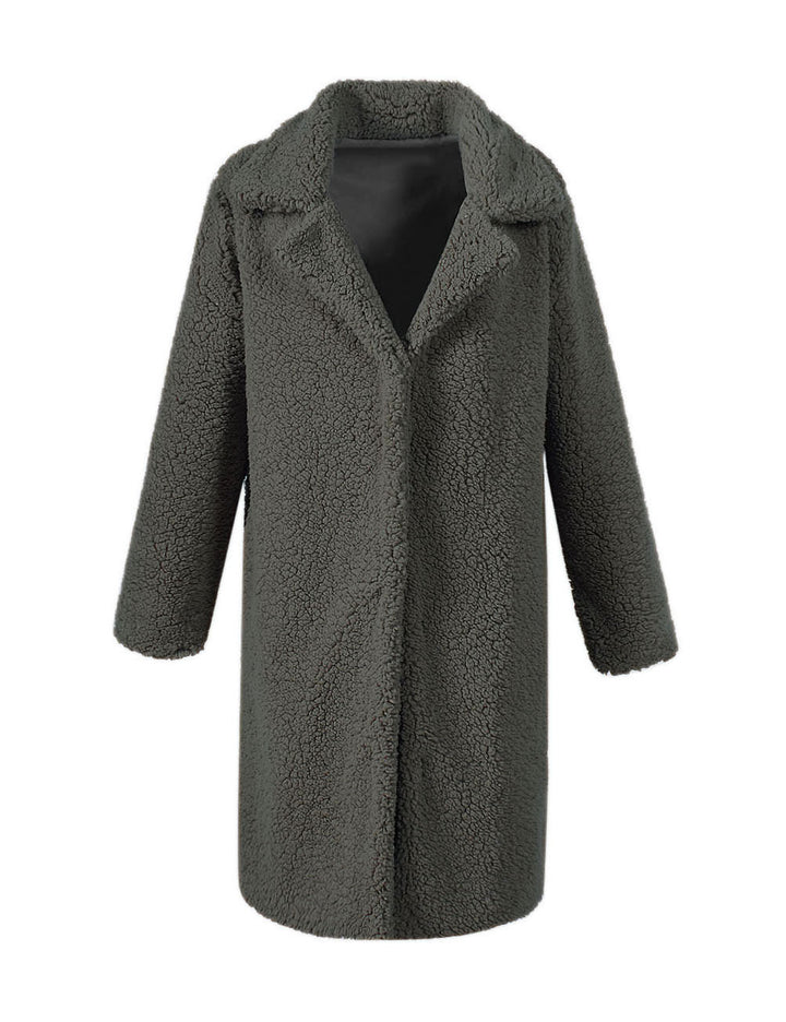 Damen Kuscheliger Teddy-Mantel Drune