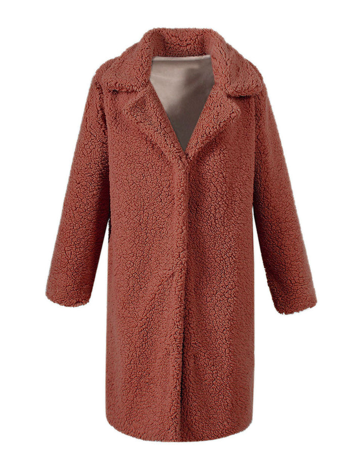 Damen Kuscheliger Teddy-Mantel Drune