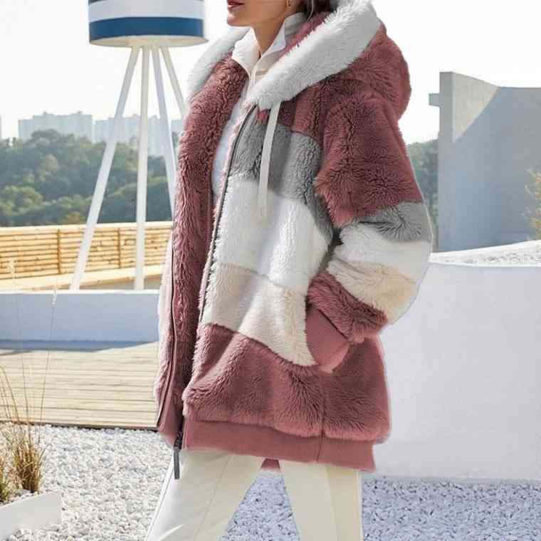 Drune | Color Block Zip-Up Kapuzenjacke