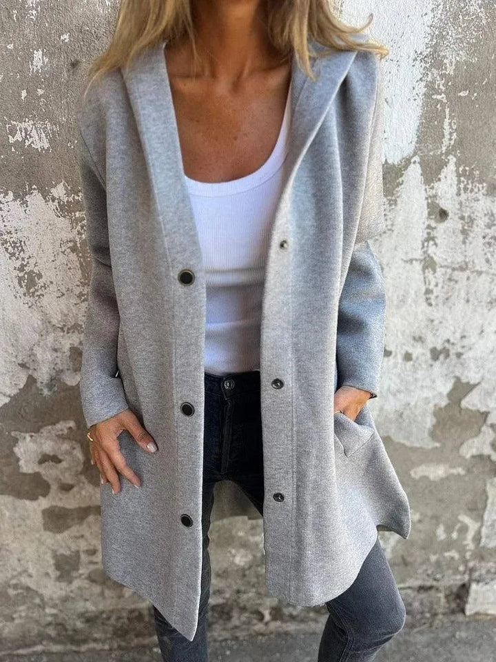 Drune | Lässiger einreihiger Cardigan mit Kapuze