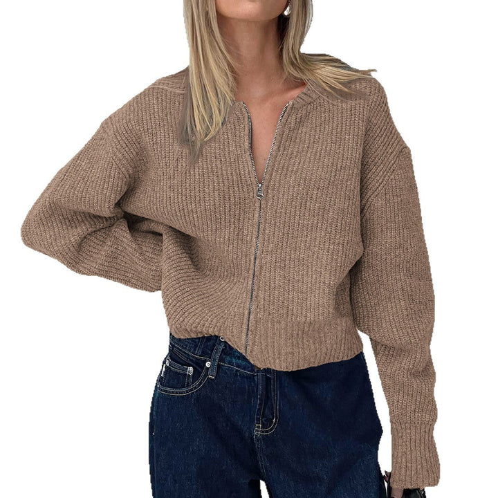 Drune | Damen Strickjacke mit Reißverschluss