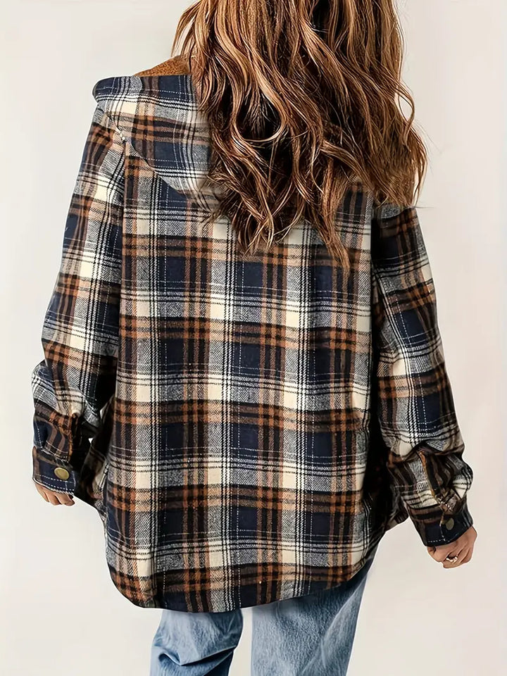 Drune | Karierte Jacke mit Reißverschluss