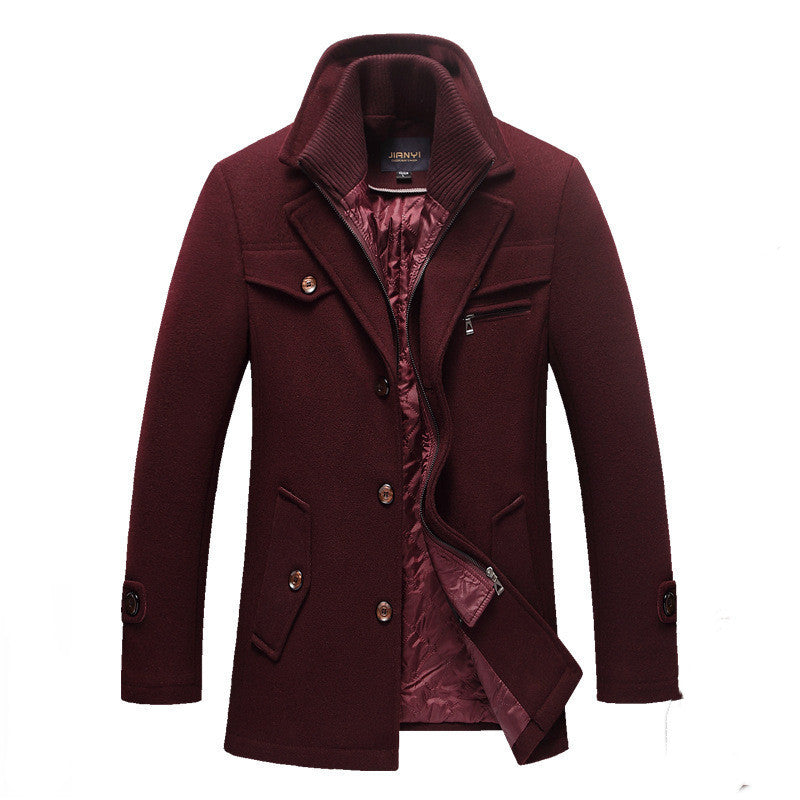 Drune | Warmer knielanger Trenchcoat für Männer