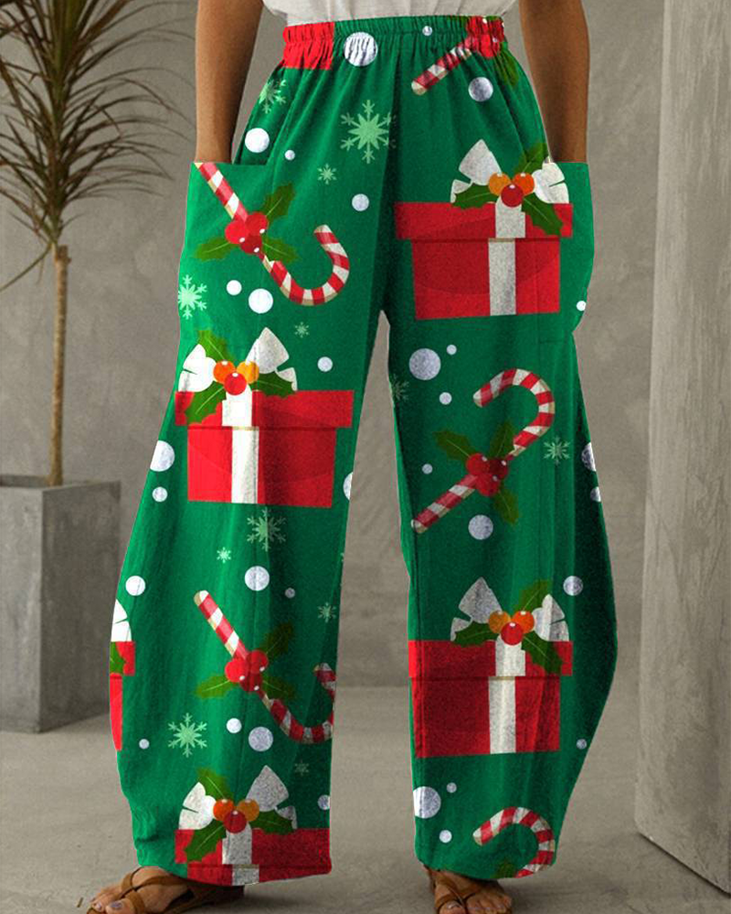 Drune | Weihnachtsdruck Freizeit Hose
