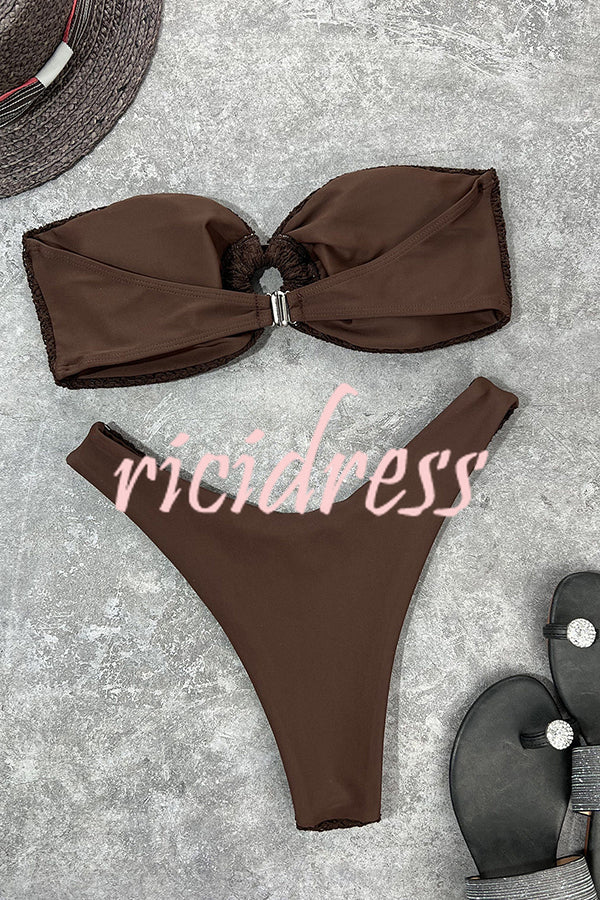 Drune Bandeau-Bikini mit Ringausschnitt