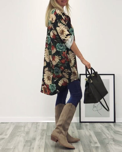 Drune | Patchwork Hemd mit Leopardenmuster