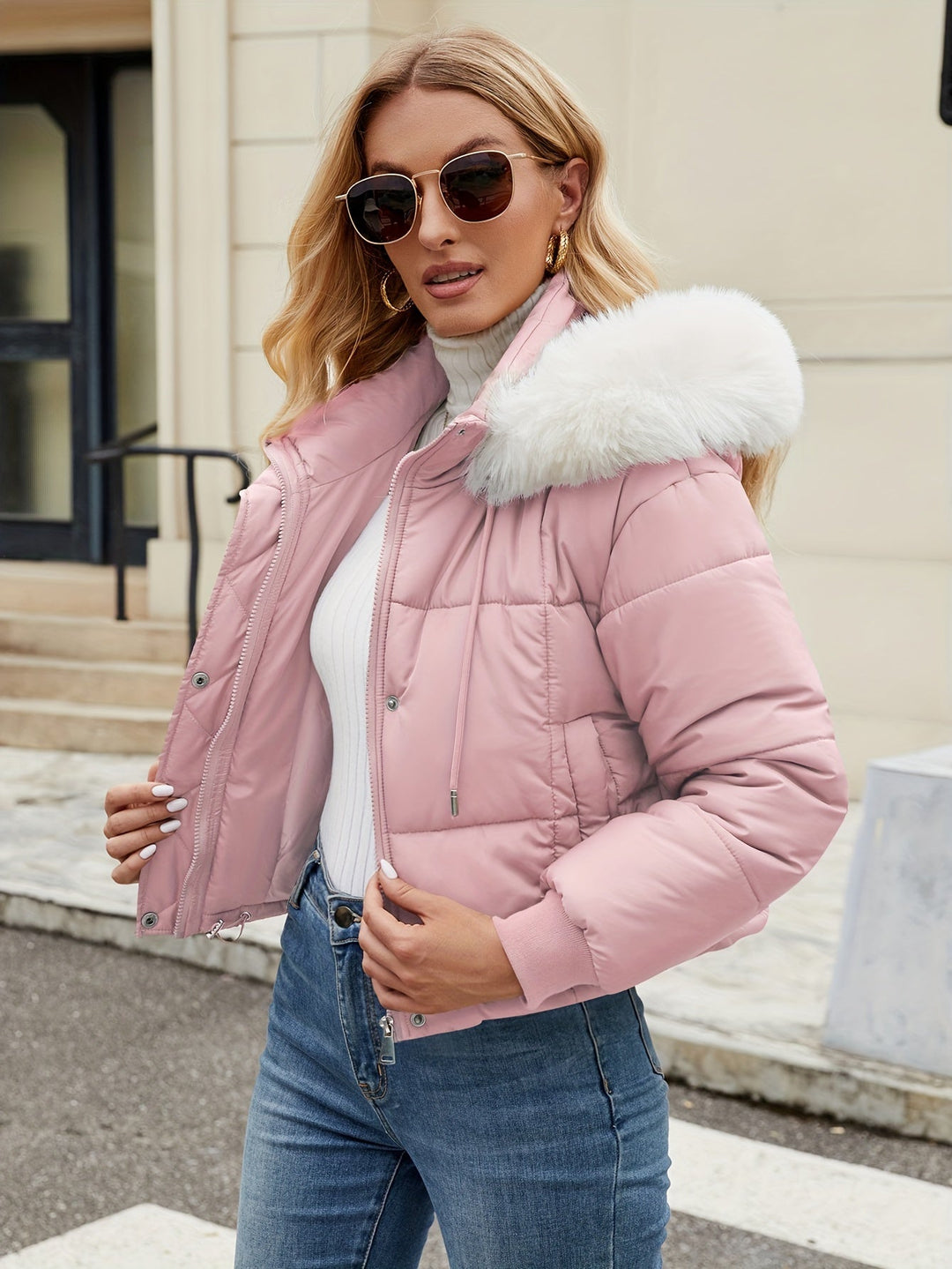 Drune | Elegante und warme schwarze Pufferjacke für den Winter