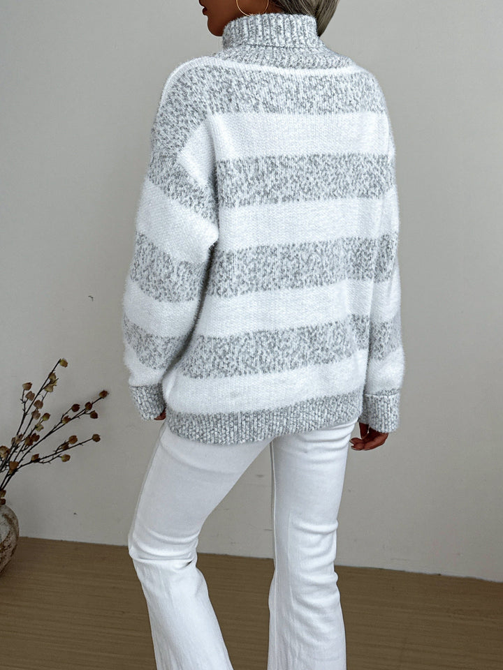 Drune | Strickpullover mit Rollkragen Acrylmischung Gestreiftes Muster
