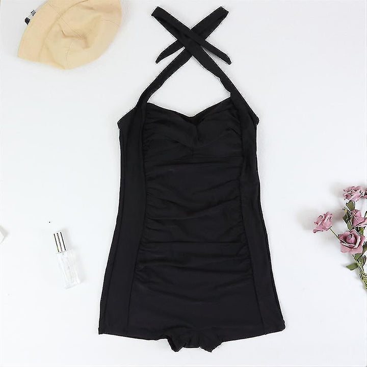 Drune | Damen Boyleg Badeanzug mit Neckholder & Shaping Effekt