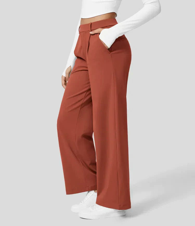 Drune | Damenhose mit weitem Bein - High Waist, Business & Casual geeignet
