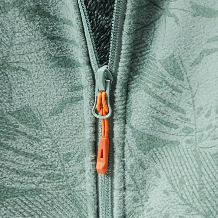 Drune | Damen Outdoor Fleecejacke Winddicht mit Pflanzenmuster