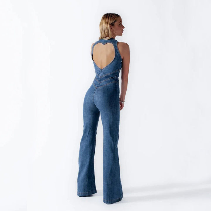Drune | Denim-Overall mit Reißverschlussdetail für Damen