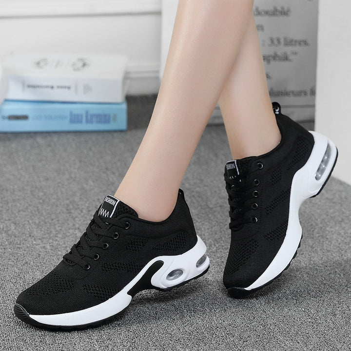 Damen nan atmungsaktive Strick-Laufschuhe mit Luftpolster und stoßabsorbierender Sohle Drune