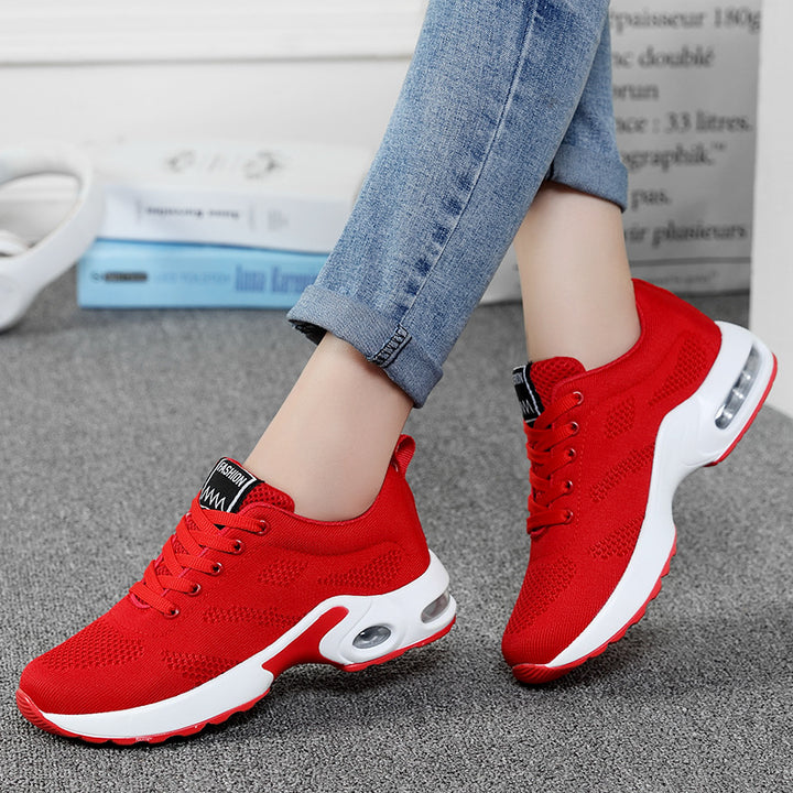 Damen nan atmungsaktive Strick-Laufschuhe mit Luftpolster und stoßabsorbierender Sohle Drune