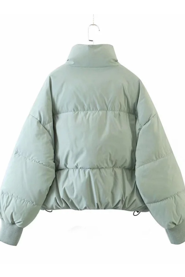 Drune | Kragen Reißverschluss Tasche Dick Warm Baumwolljacke