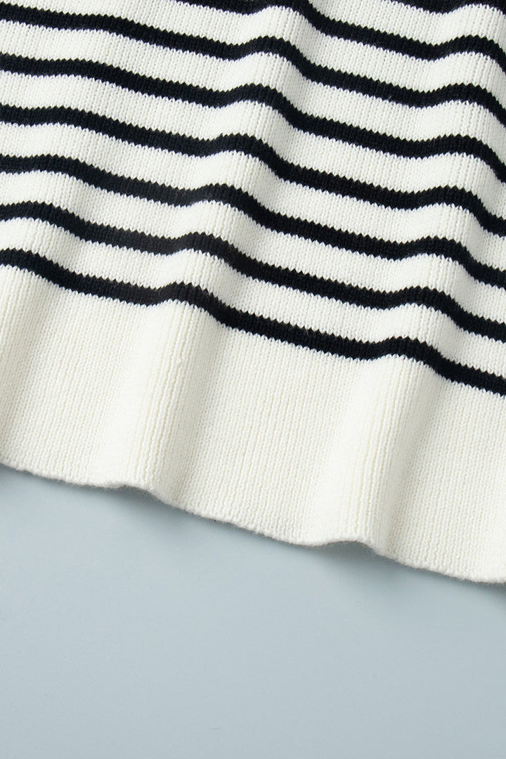 Drune | Cozy striped knitted turtleneck sweater