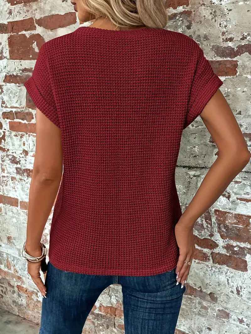 Drune | Geknotet gestrickter Top mit Front für Damen