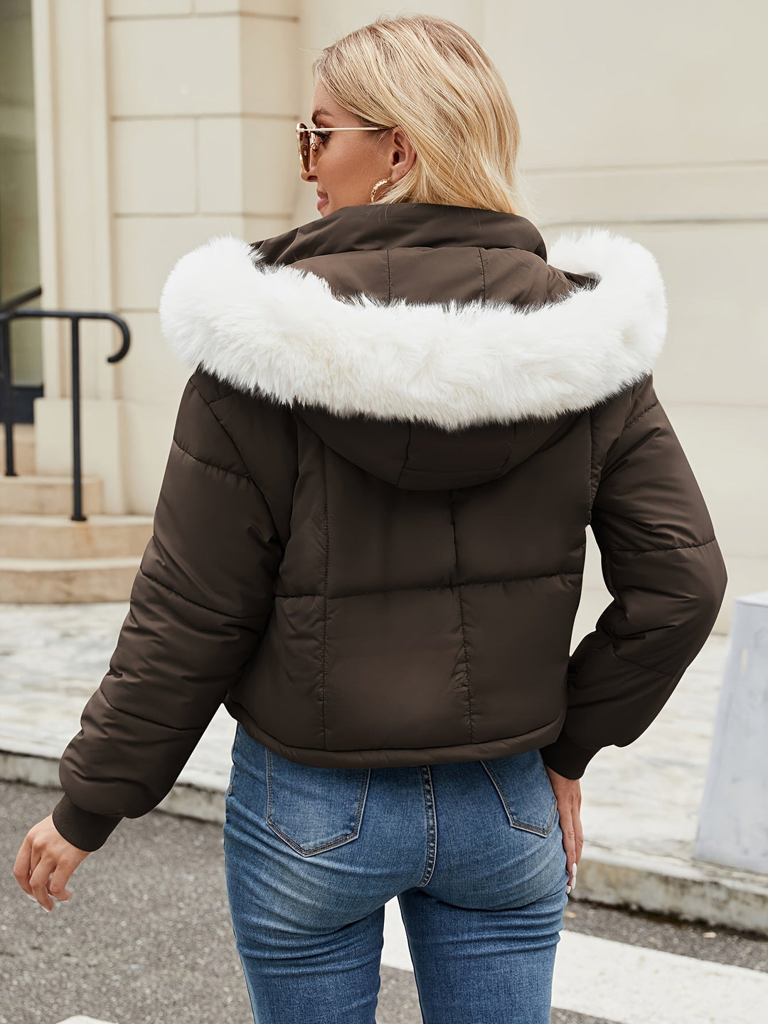 Drune | Elegante und warme schwarze Pufferjacke für den Winter