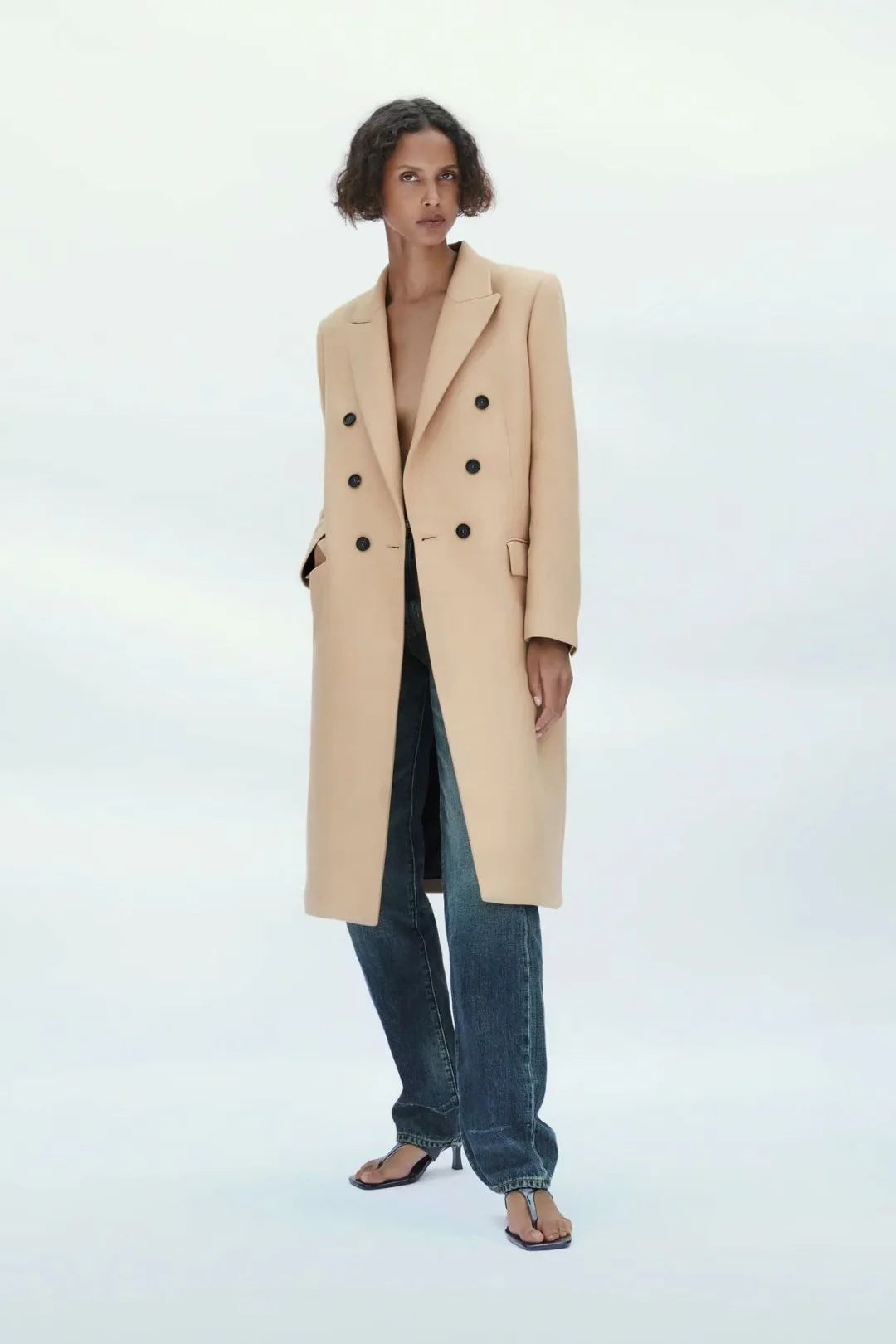 Drune | Zweireihige Jacke mit Kapuze