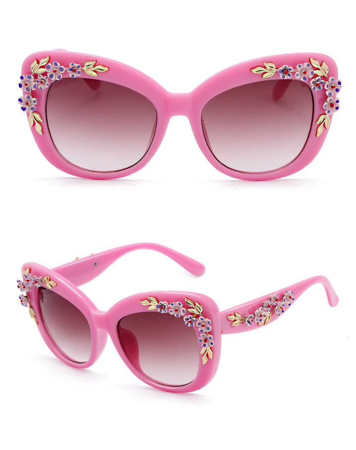 Drune | Exquisite Damen Sonnenbrille Mit Blumenmuster