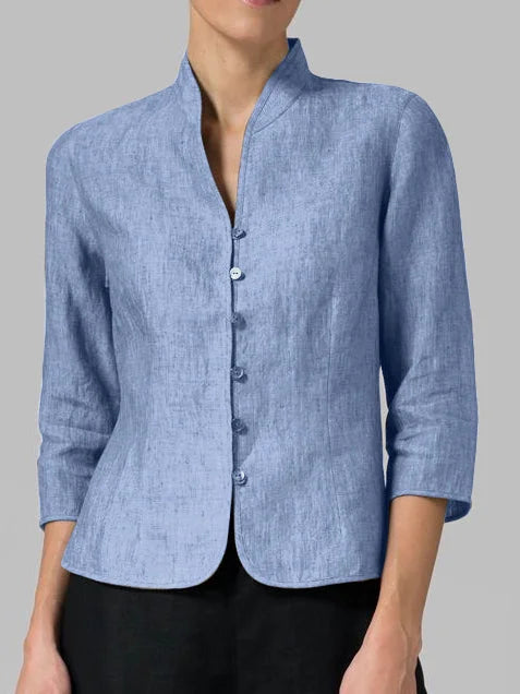 Drune | Stylische Bluse Mit Stehkragen Für Damen
