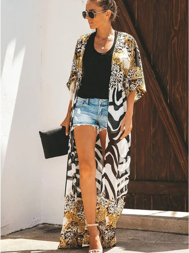 Drune | Kimono mit Leopardenmuster