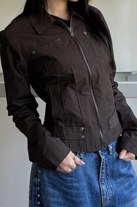 Drune | Up Solid Color Utility Jacket