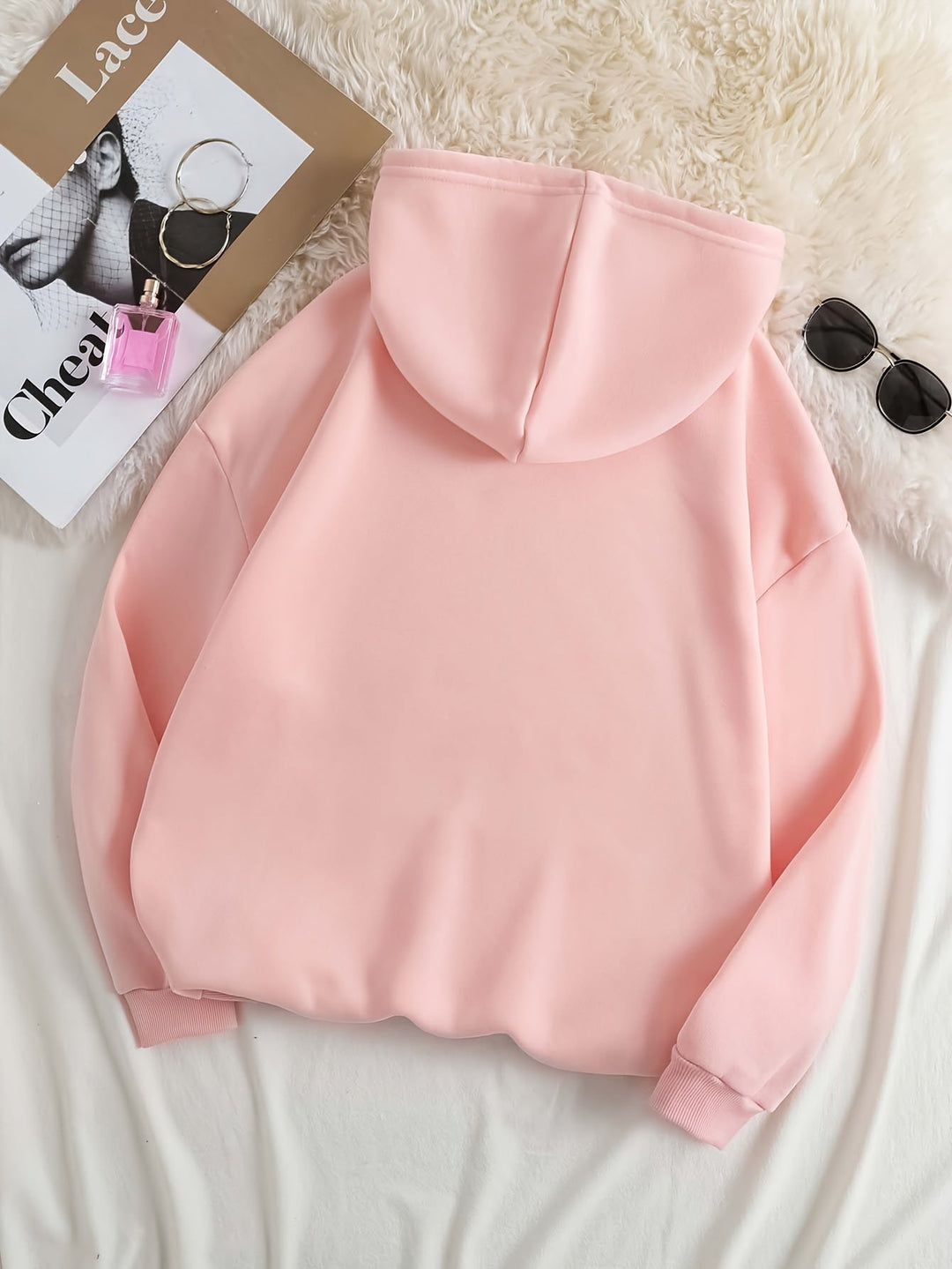 Drune | Vibrant Hoodie mit Herzdruck Baumwolle Komfortabel