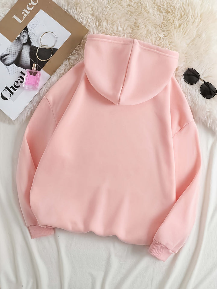 Drune | Vibrant Hoodie mit Herzdruck Baumwolle Komfortabel