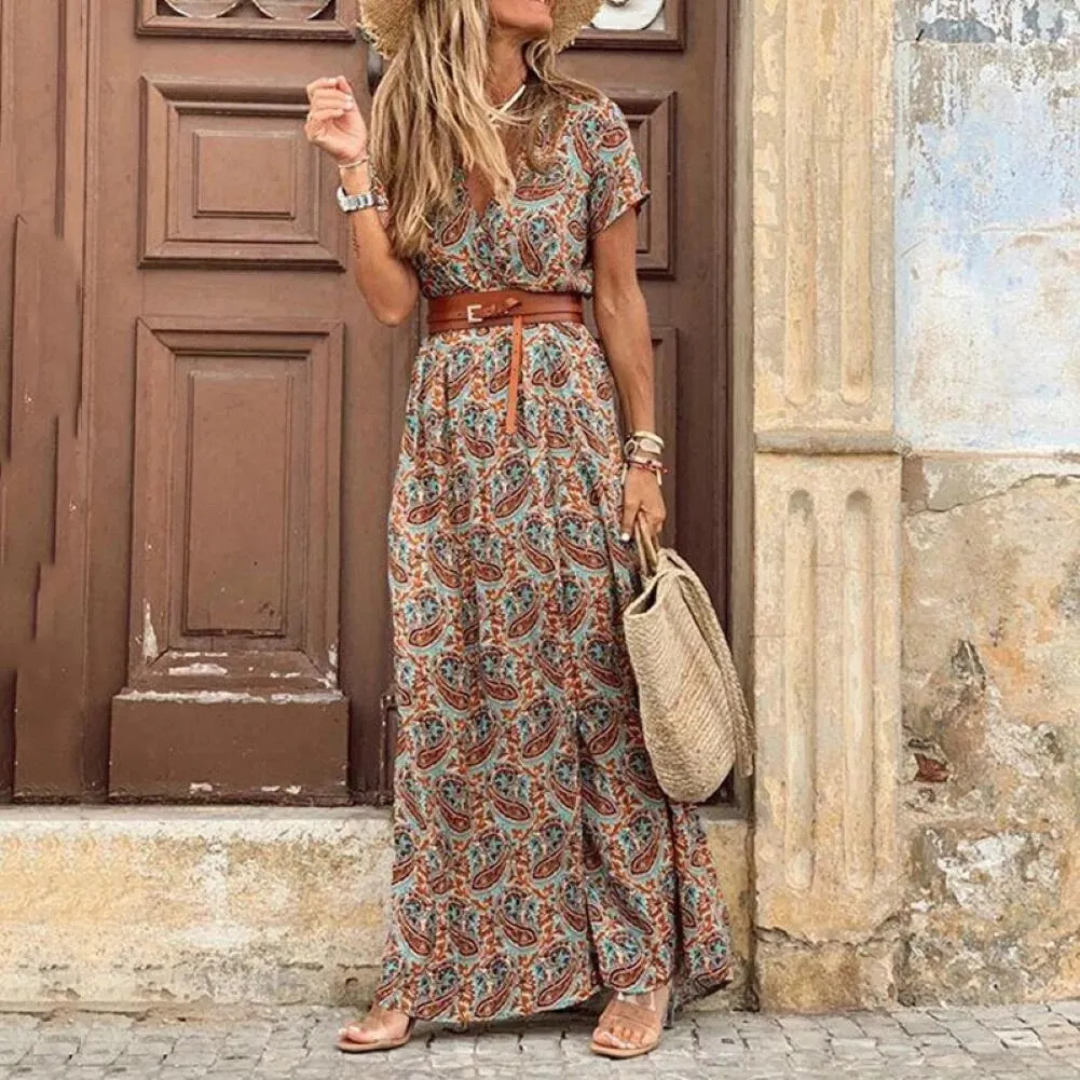 Drune | Damen Boho Maxikleid