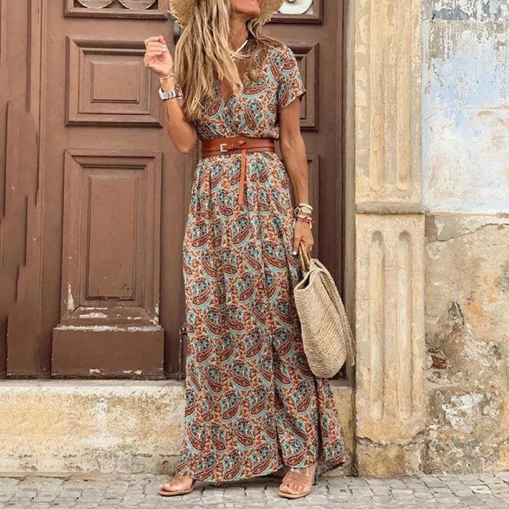 Drune | Damen Boho Maxikleid