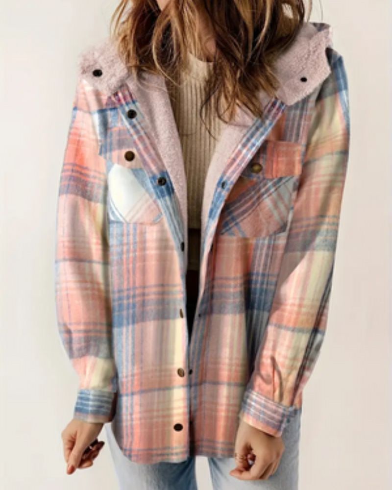 Drune | Kariertes Jacket mit Sherpa Futter