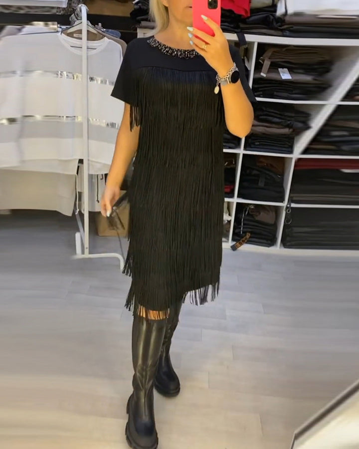 Drune | Schickes Shiftkleid mit Quasten