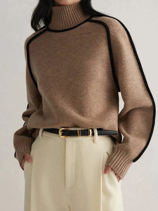 Drune | Brauner Rollkragenpullover