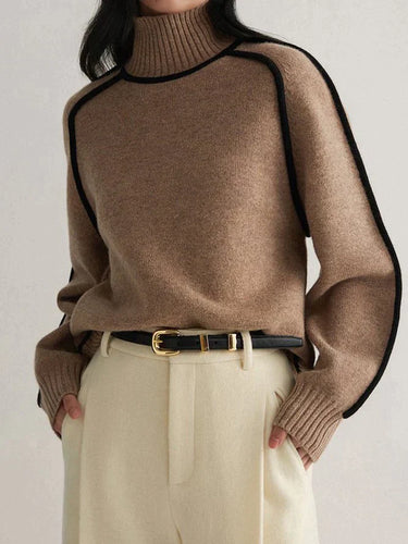 Drune | Brauner Rollkragenpullover